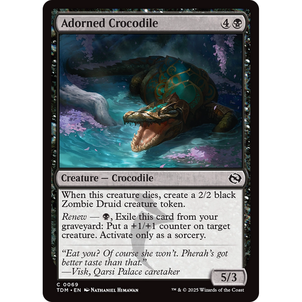 Adorned Crocodile (TDM-069) - Tarkir: Dragonstorm Foil