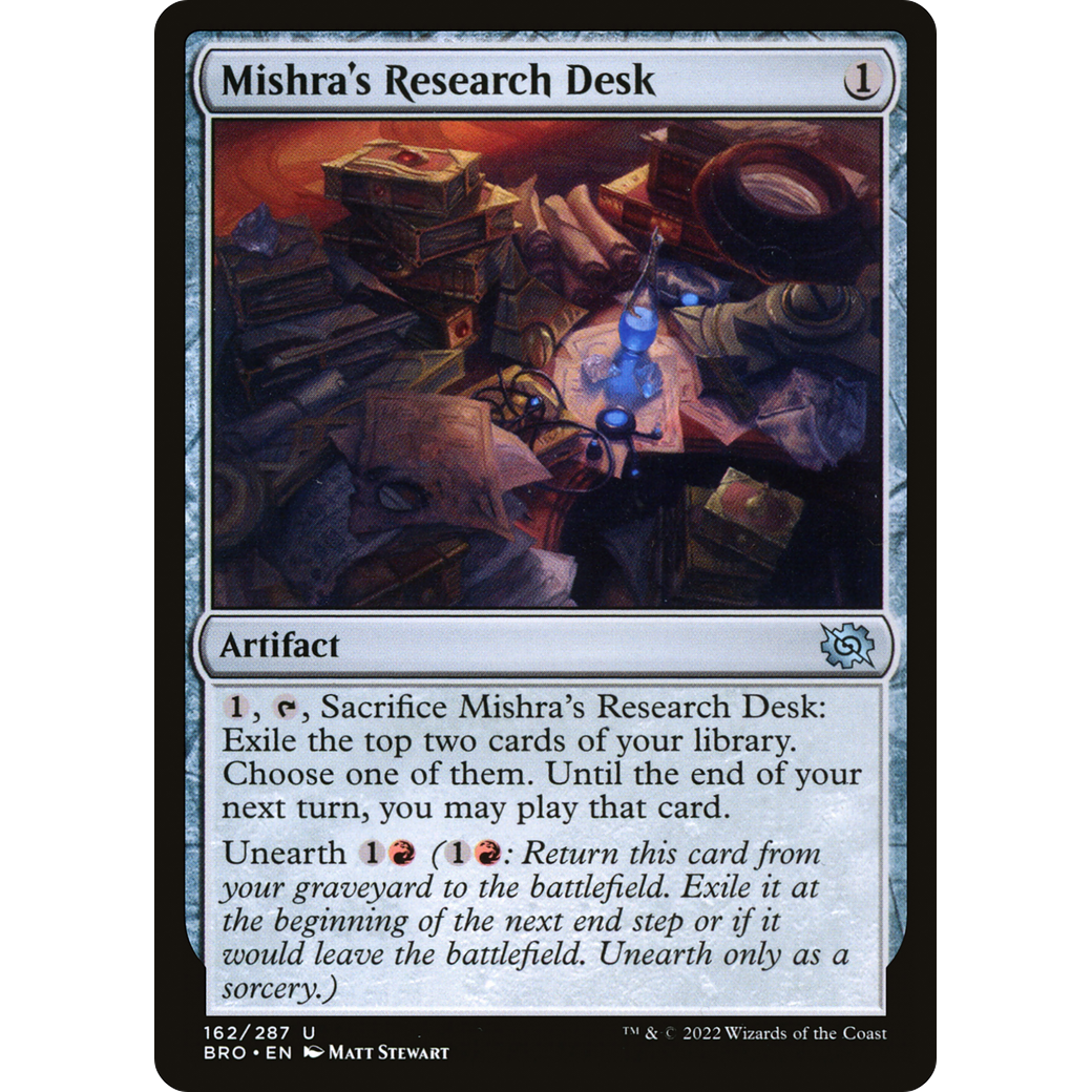 Mishra's Research Desk (BRO-162) - The Brothers' War Foil