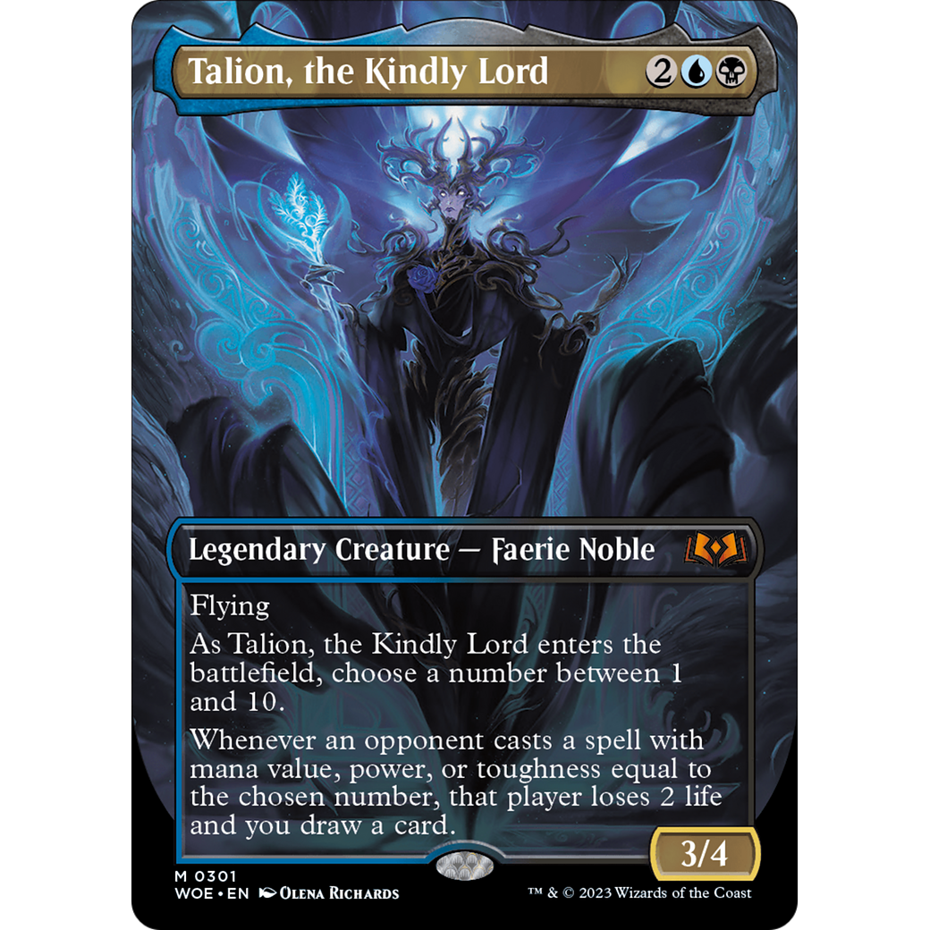 Talion, the Kindly Lord (WOE-301) - Wilds of Eldraine (Borderless) Foil
