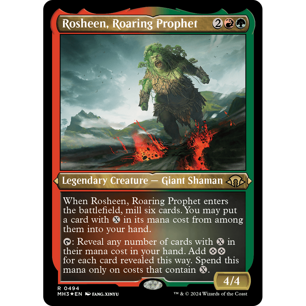 Rosheen, Roaring Prophet (MH3-494) - Modern Horizons 3 Etched Foil