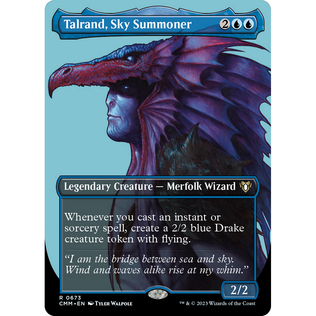 Talrand, Sky Summoner (CMM-673) - Commander Masters (Borderless) Foil