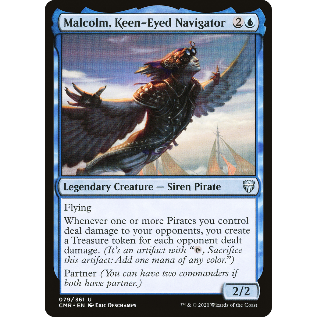 Malcolm, Keen-Eyed Navigator (CMR-079) - Commander Legends Foil