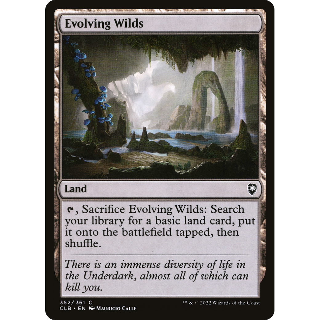 Evolving Wilds (CLB-352) - Commander Legends: Battle for Baldur's Gate Foil