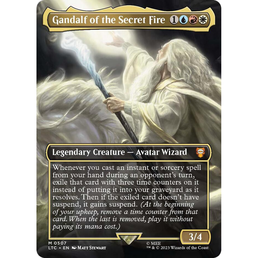 Gandalf of the Secret Fire (LTC-507) - Tales of Middle-earth Commander (Borderless) Foil