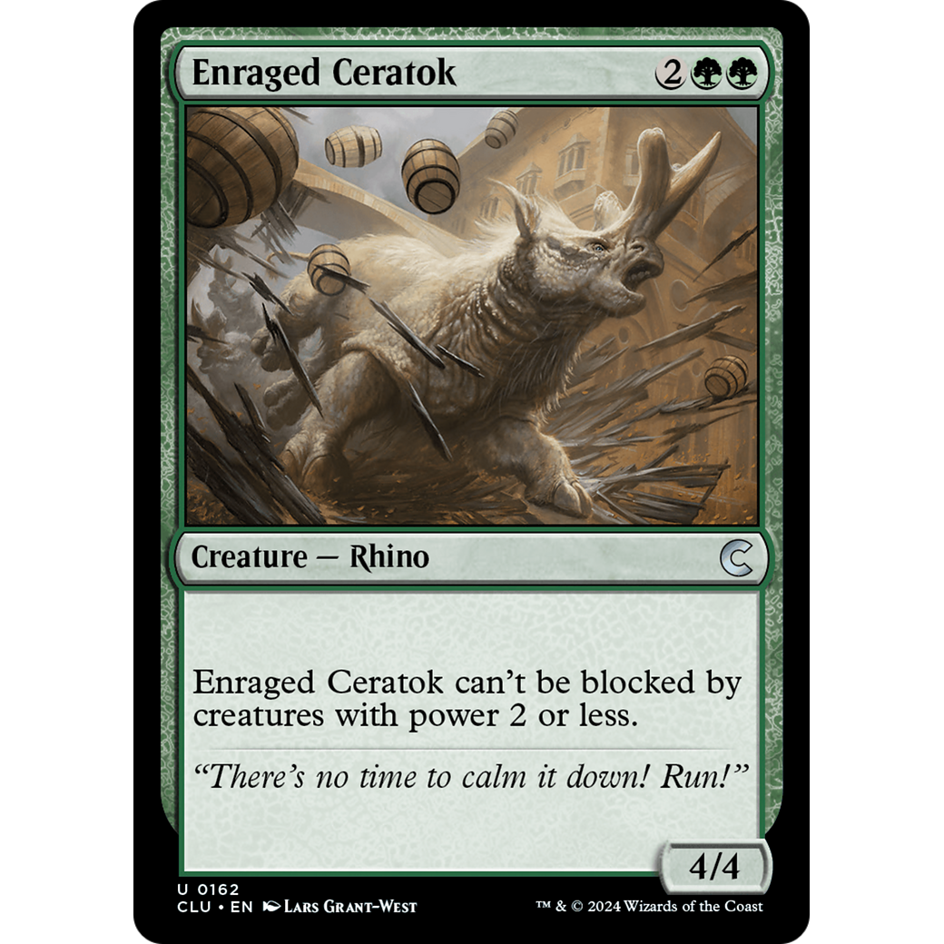 Enraged Ceratok (CLU-162) - Ravnica: Clue Edition