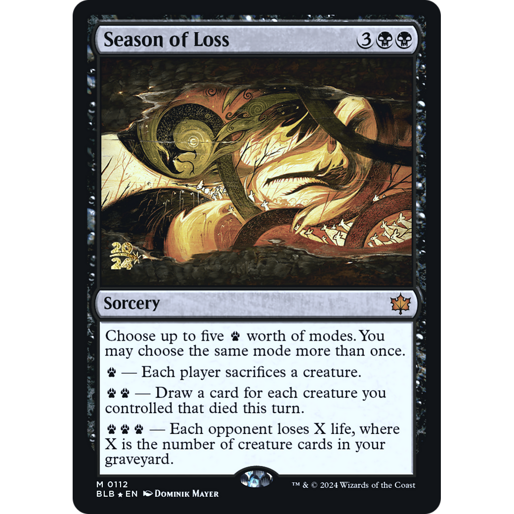 Season of Loss (PRE-112S) - Bloomburrow Promos Foil