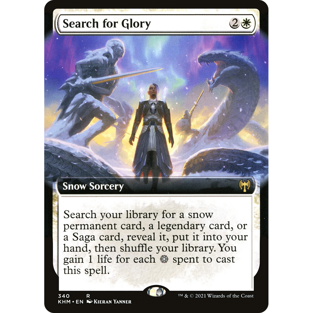 Search for Glory (Extended Art) (KHM-340) - Kaldheim: (Extended Art, snow) Foil