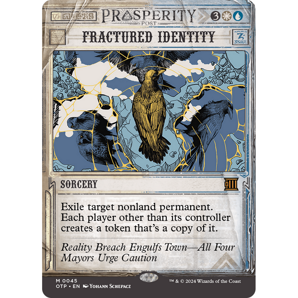 Fractured Identity (OTP-045) - Breaking News: (Showcase) (Borderless) Foil