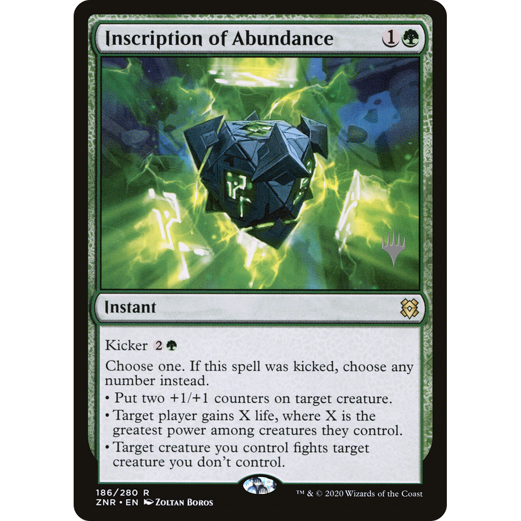 Inscription of Abundance (PPZNR-186) - Zendikar Rising Promos