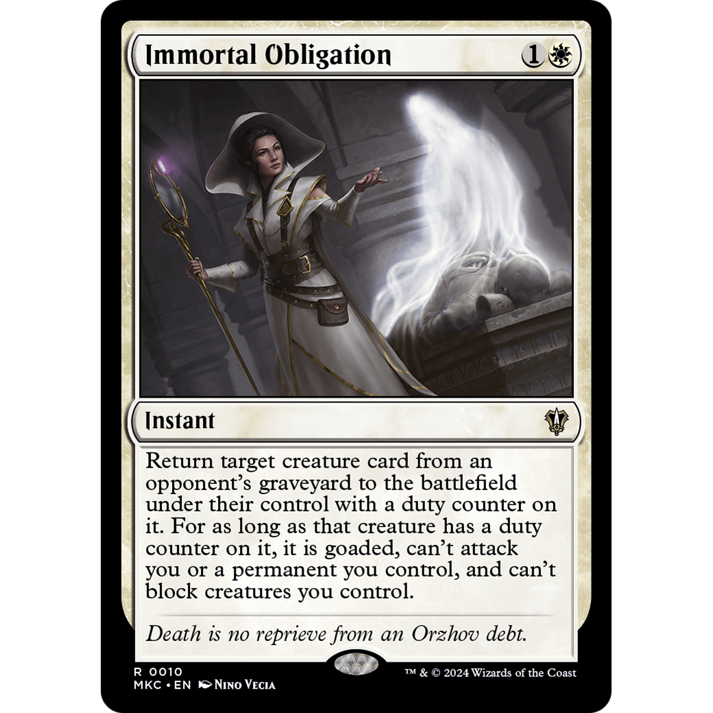 Immortal Obligation (MKC-010) - Murders at Karlov Manor Commander