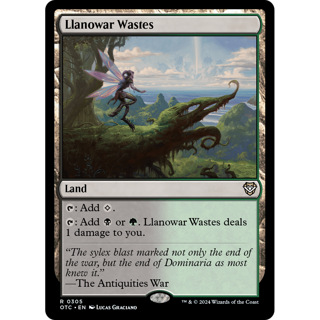 Llanowar Wastes (OTC-305) - Outlaws of Thunder Junction Commander