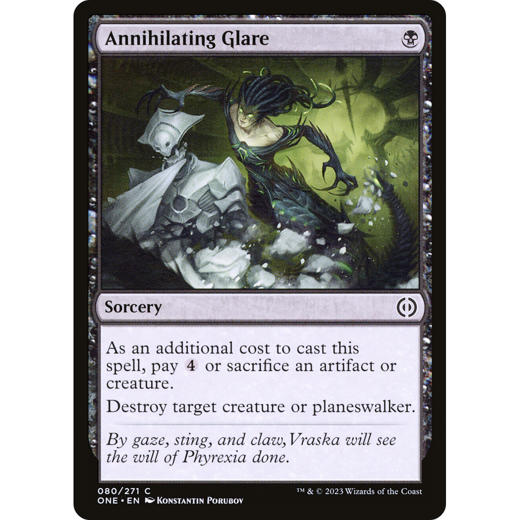 Annihilating Glare (ONE-080) - Phyrexia: All Will Be One Foil