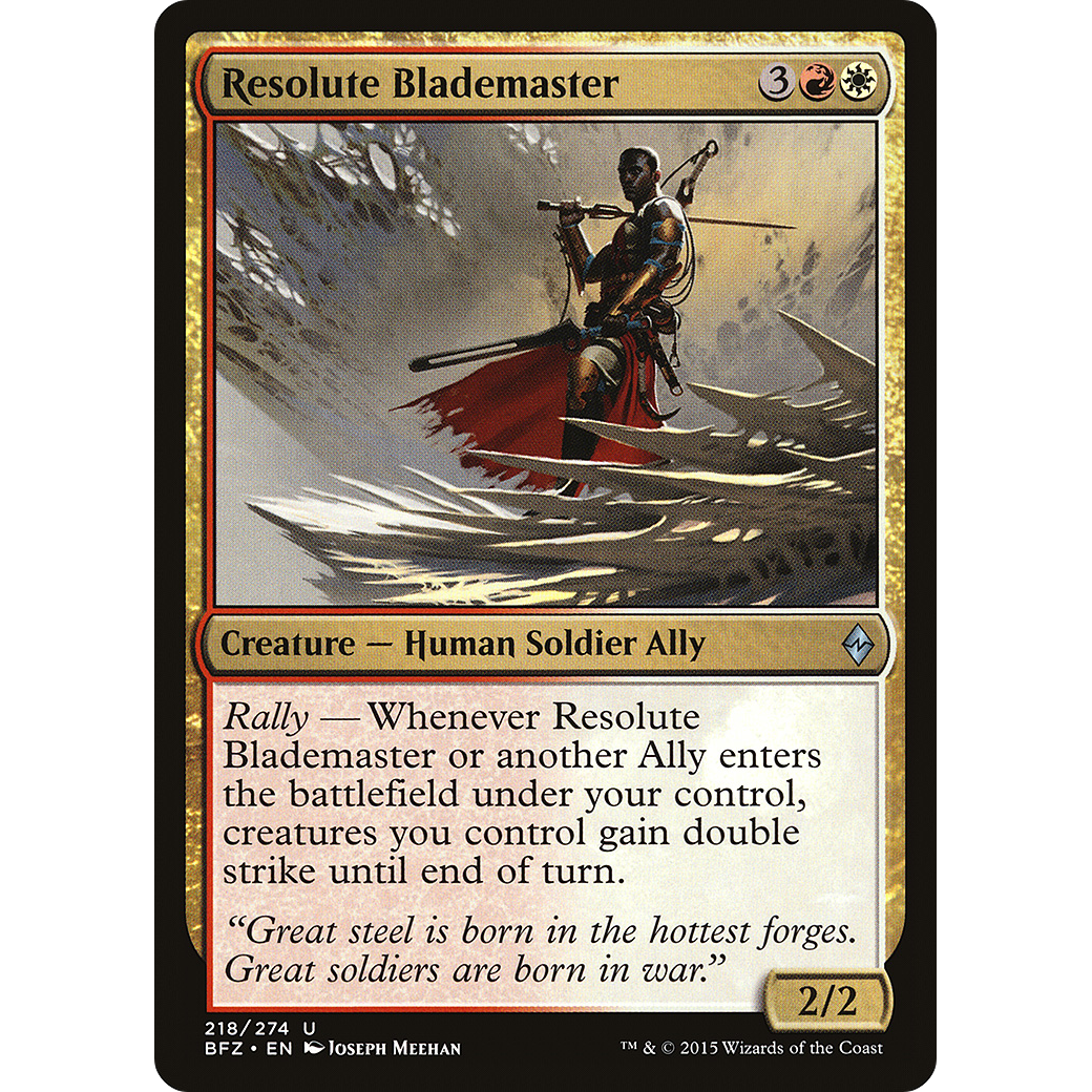 Resolute Blademaster (BFZ-218) - Battle for Zendikar