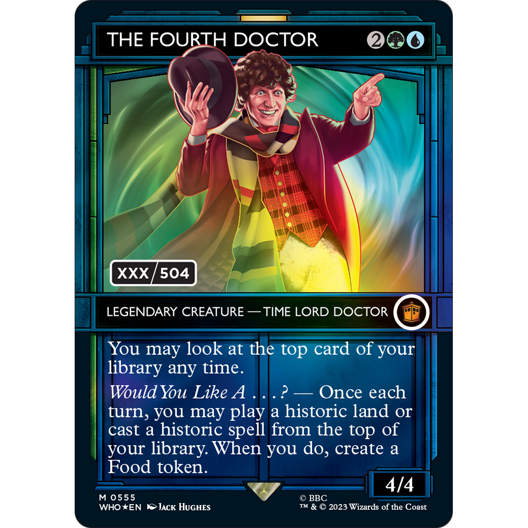 The Fourth Doctor (Serial Numbered) (WHO-555) - Doctor Who: (Showcase) (Borderless) Foil