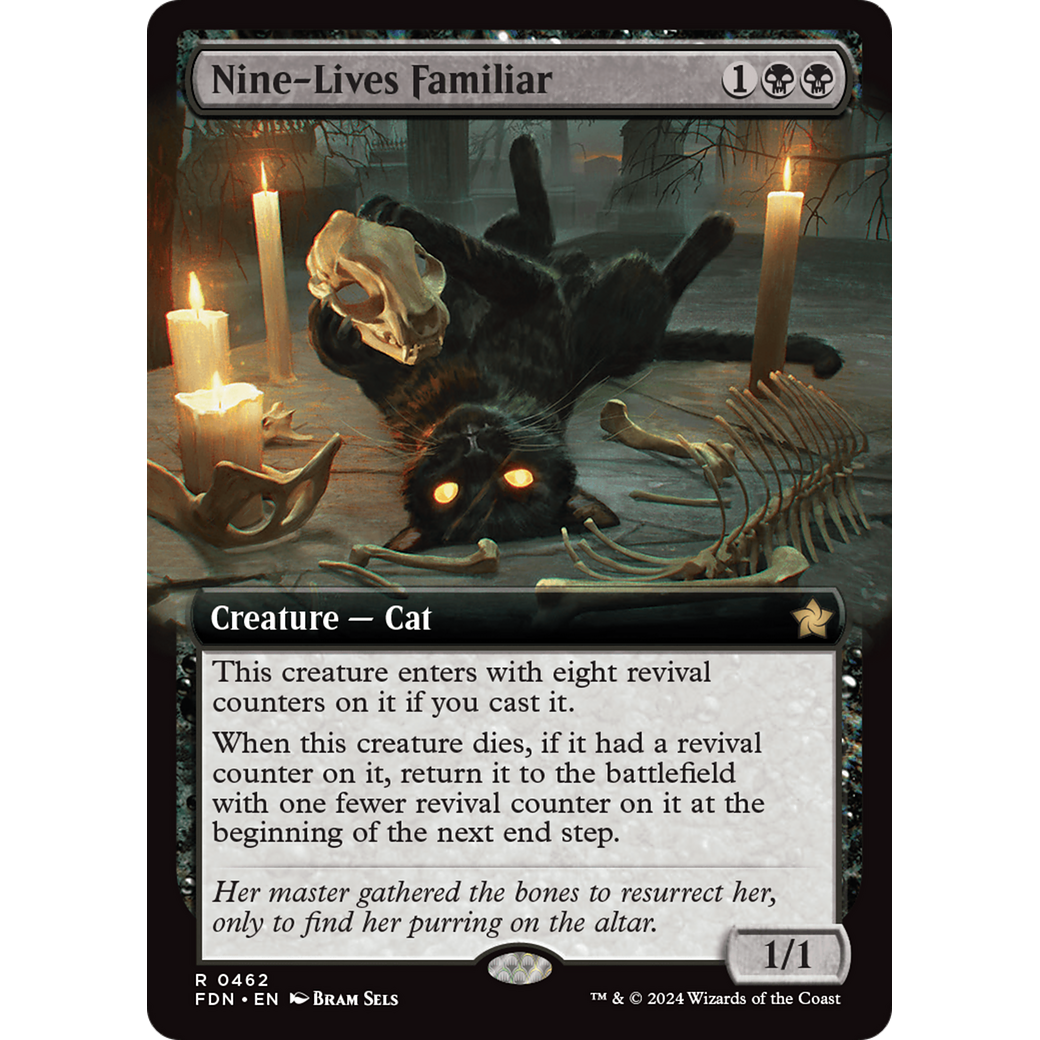 Nine-Lives Familiar (FDN-462) - Foundations: (Extended Art) Foil