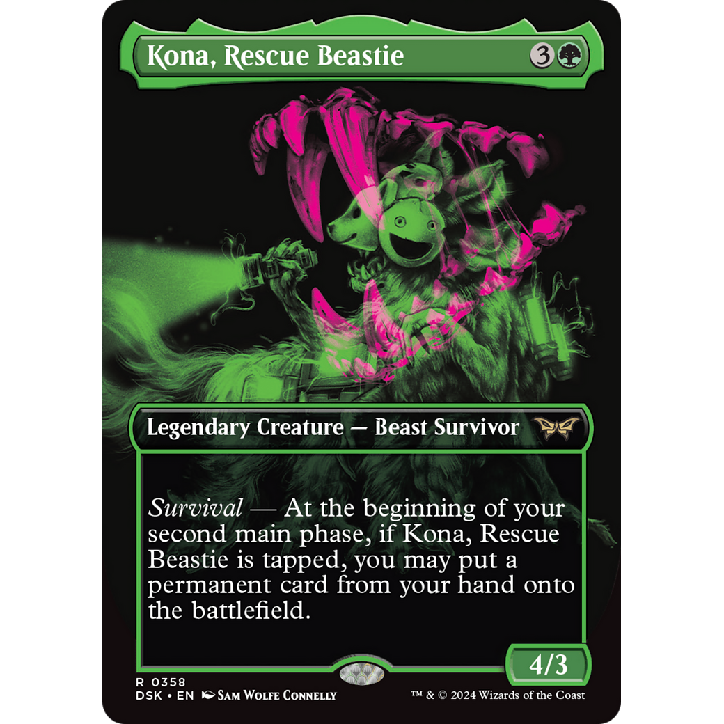 Kona, Rescue Beastie (DSK-358) - Duskmourn: House of Horror (Borderless) Foil