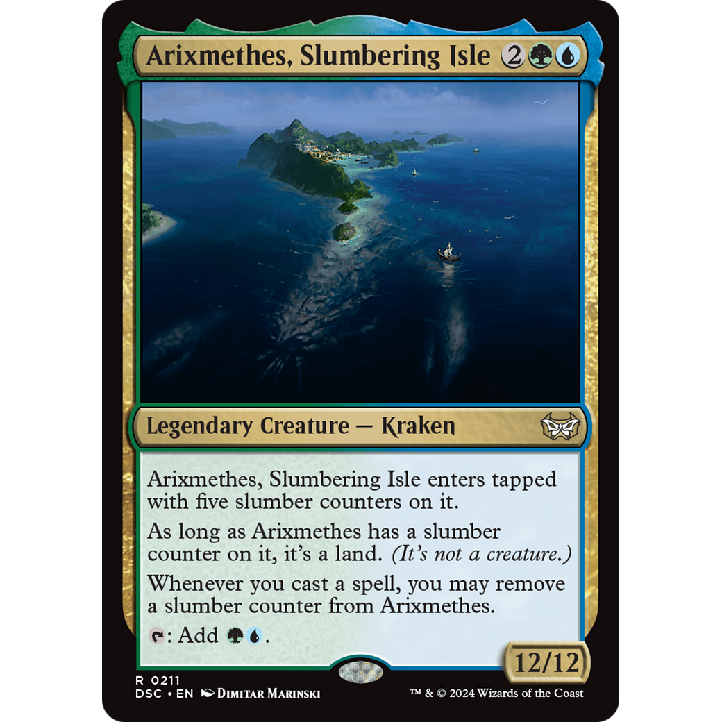 Arixmethes, Slumbering Isle (DSC-211) - Duskmourn: House of Horror Commander