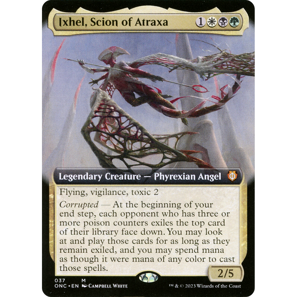 Ixhel, Scion of Atraxa (ONC-037) - Phyrexia: All Will Be One Commander: (Extended Art) Foil
