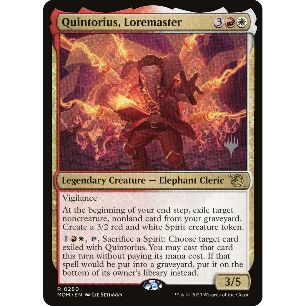 Quintorius, Loremaster (PPMOM-250P) - March of the Machine Promos Foil