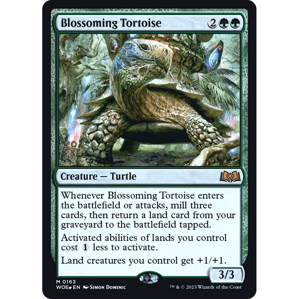 Blossoming Tortoise (PRE-163S) - Wilds of Eldraine Promos Foil