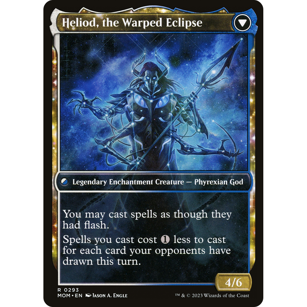 Heliod, the Radiant Dawn // Heliod, the Warped Eclipse (MOM-293) - March of the Machine: (Showcase, enchantment) Foil
