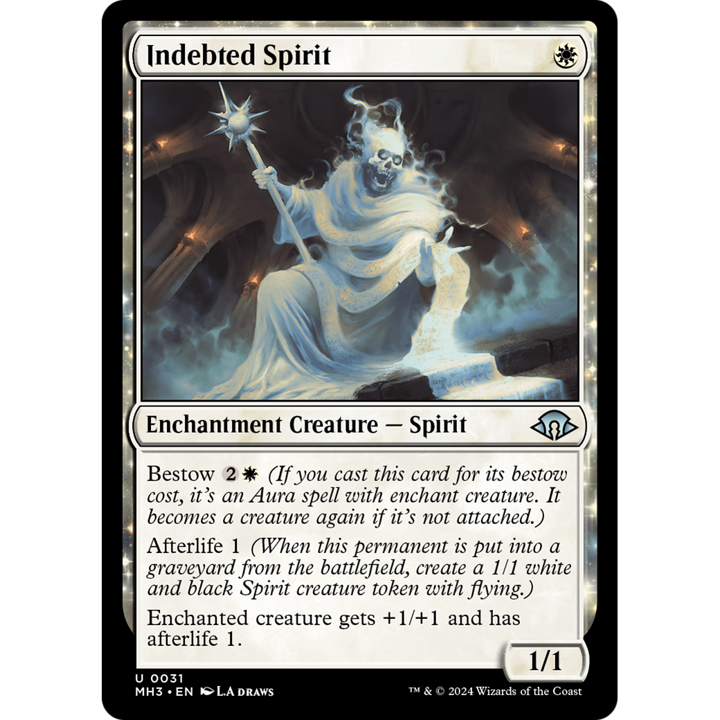 Indebted Spirit (MH3-031) - Modern Horizons 3: (enchantment) Foil
