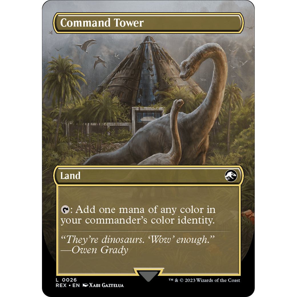 Command Tower (Borderless) (REX-026) - Jurassic World Collection (Borderless) Foil