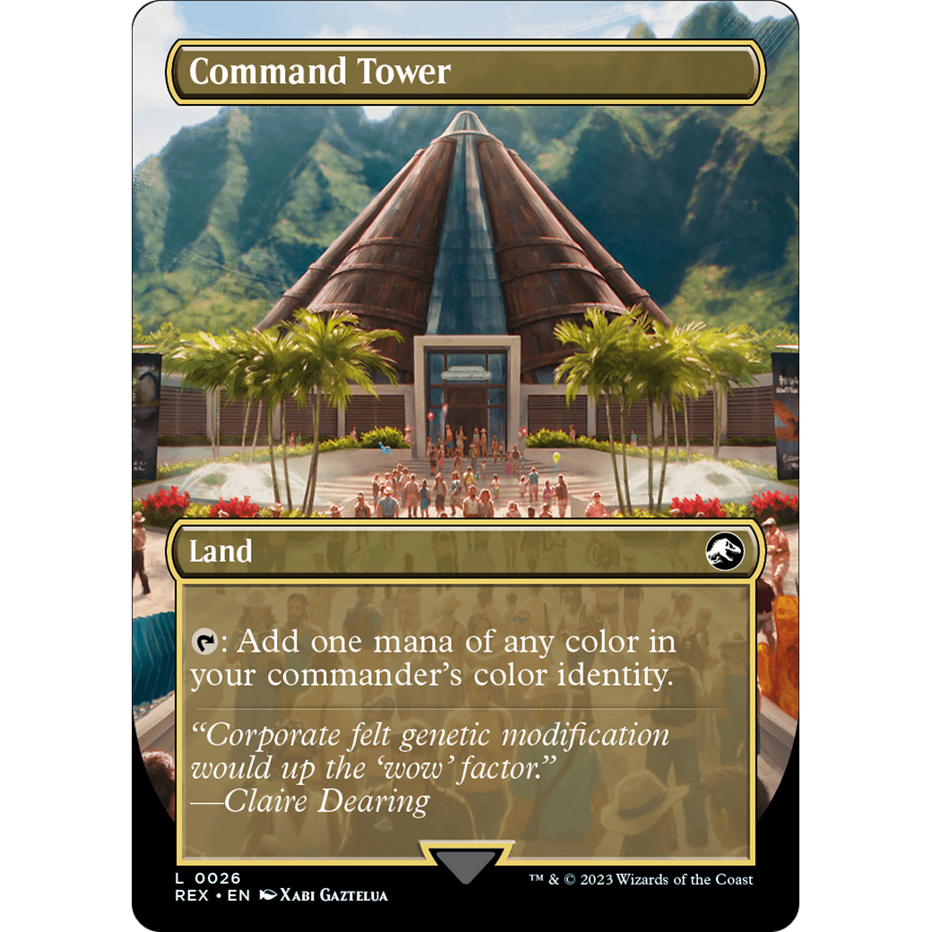 Command Tower (Borderless) (REX-026) - Jurassic World Collection (Borderless) Foil