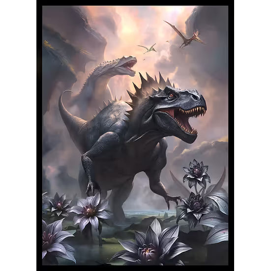 Realm Guard: Art Sleeves - Black Lotus Dinosaur
