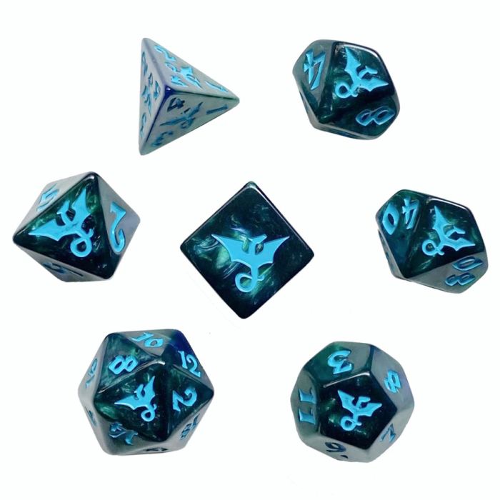 Dragon Sea 7-Set Swirl Dice