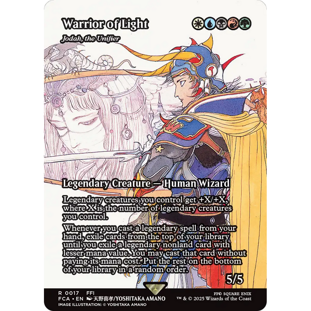 Warrior of Light - Jodah, the Unifier (Showcase) (FCA-017) - FINAL FANTASY: Through the Ages / Warrior of Light (Borderless) Foil