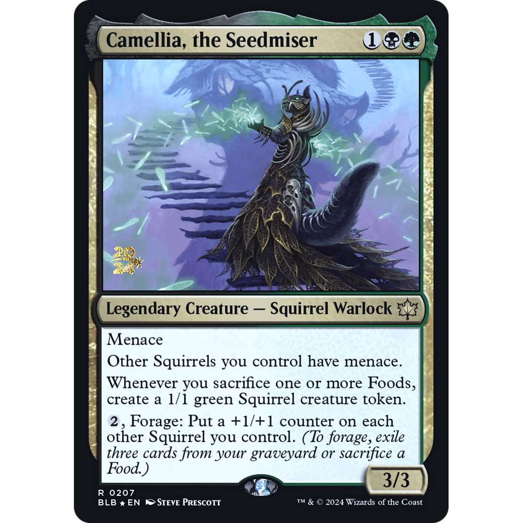 Camellia, the Seedmiser (PRE-207S) - Bloomburrow Promos Foil