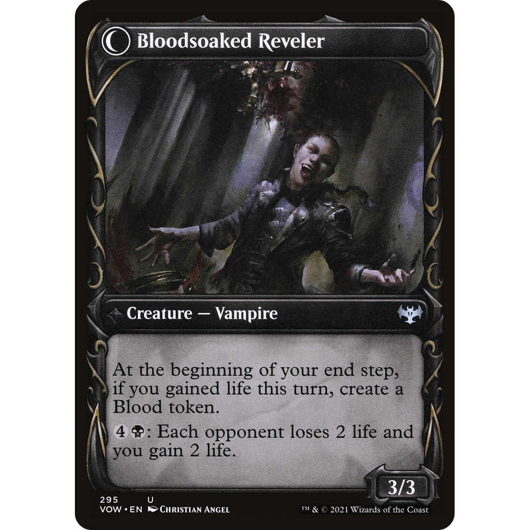 Restless Bloodseeker (Showcase) (VOW-295) - Innistrad: Crimson Vow: (Showcase, Double Faced Transform) Foil
