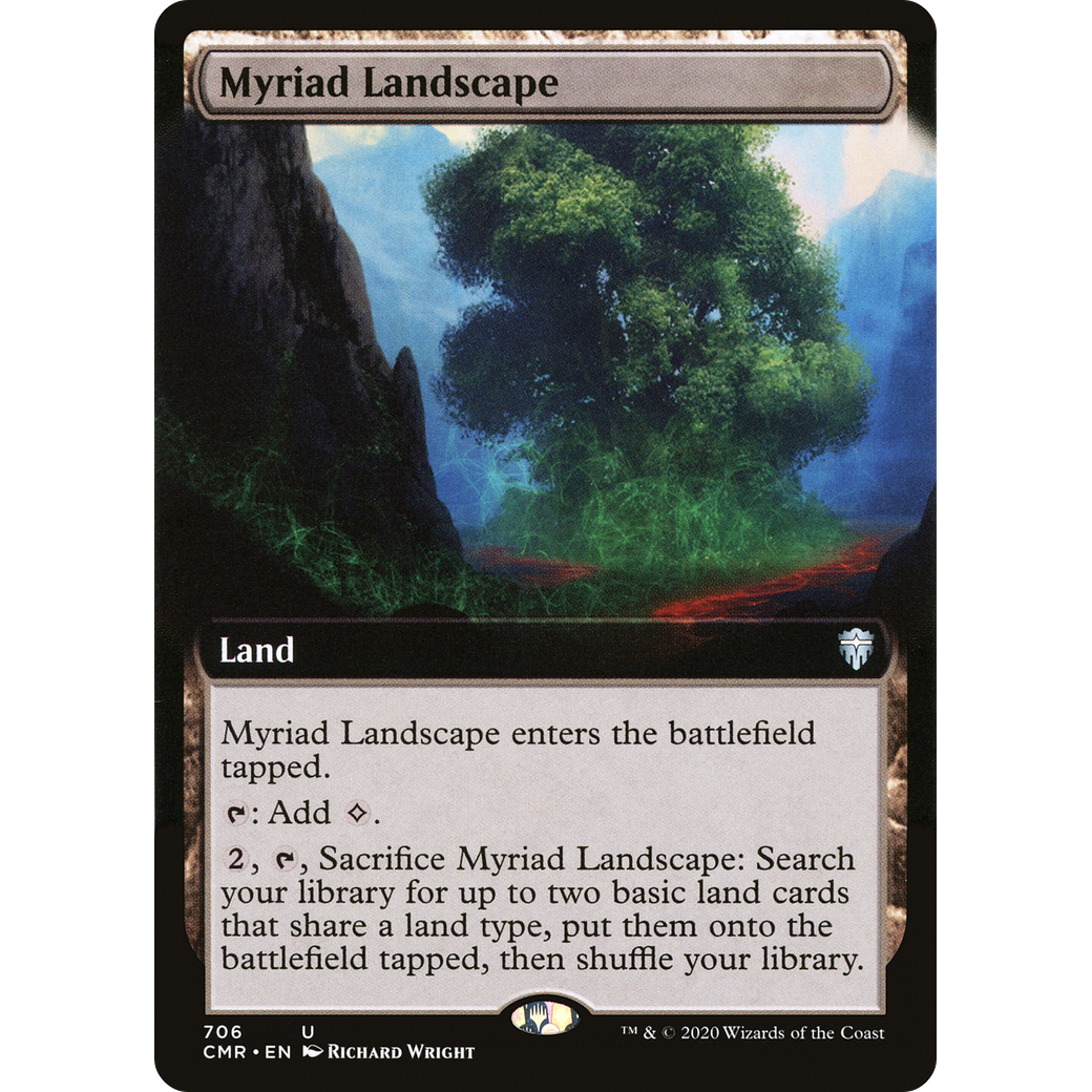 Myriad Landscape (Extended Art) (CMR-706) - Commander Legends: (Extended Art) Foil