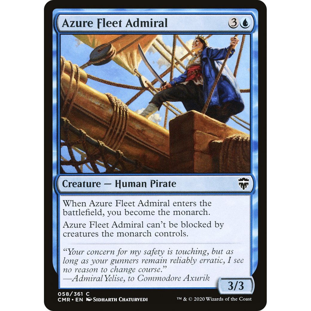 Azure Fleet Admiral (CMR-058) - Commander Legends Foil