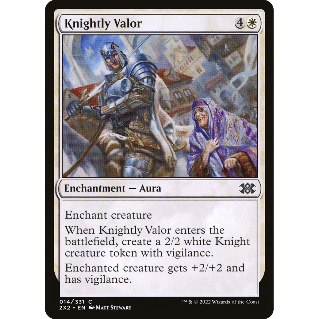 Knightly Valor (2X2-014) - Double Masters 2022