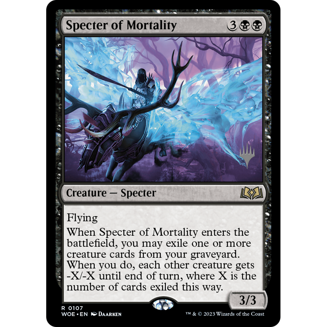 Specter of Mortality (PPWOE-107P) - Wilds of Eldraine Promos Foil