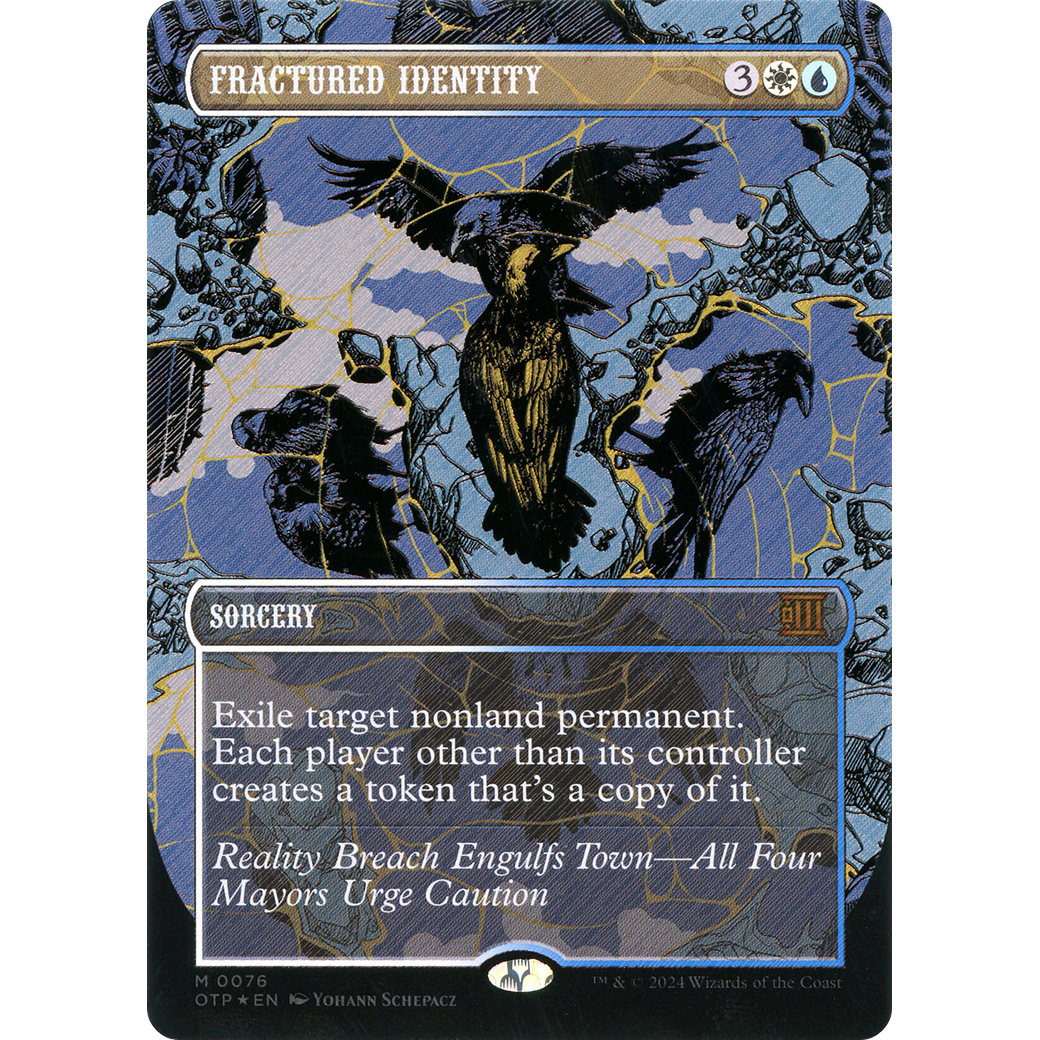 Fractured Identity (Textured Foil) (OTP-076) - Breaking News (Borderless) Foil