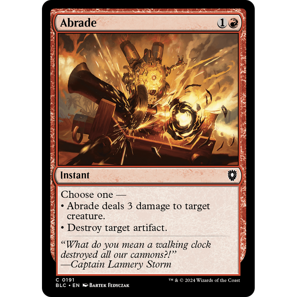 Abrade (BLC-191) - Bloomburrow Commander