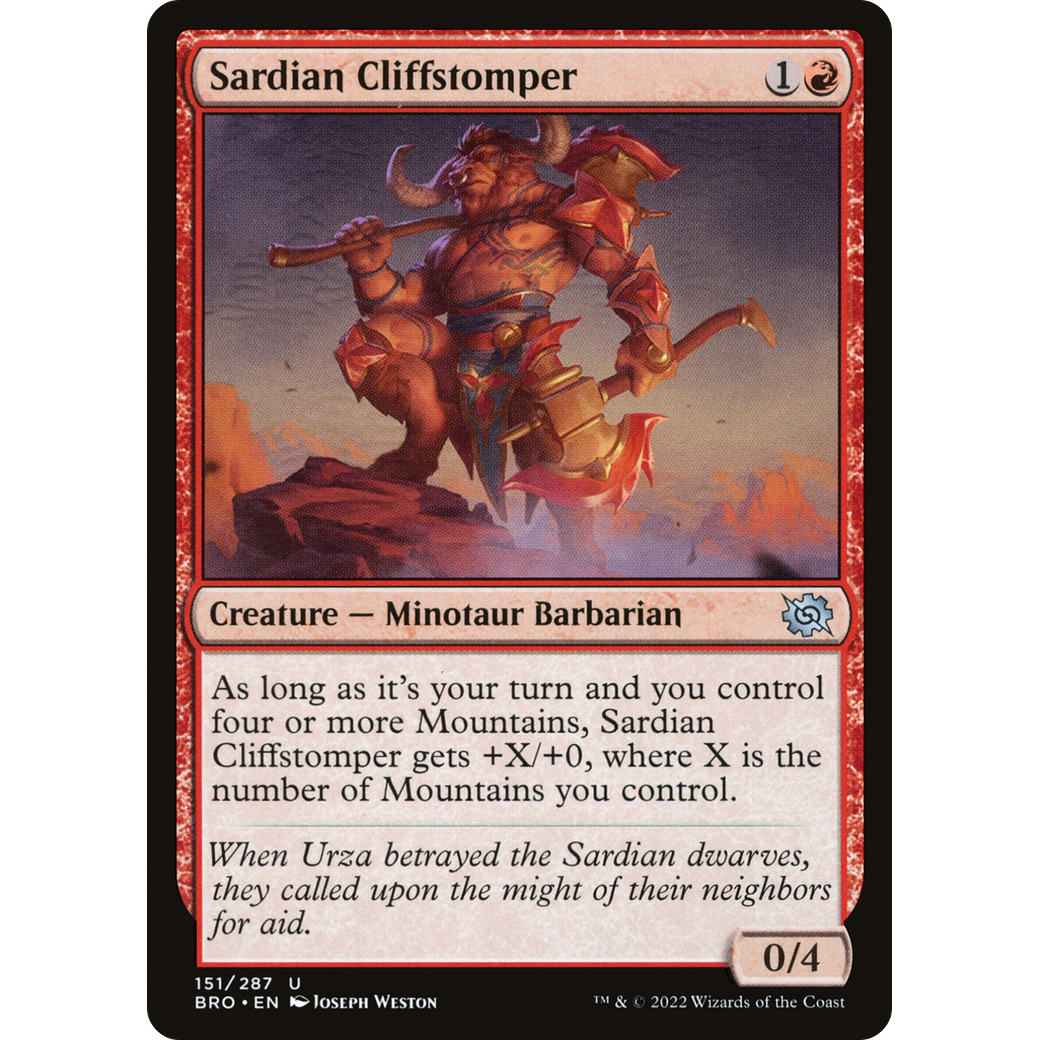 Sardian Cliffstomper (BRO-151) - The Brothers' War