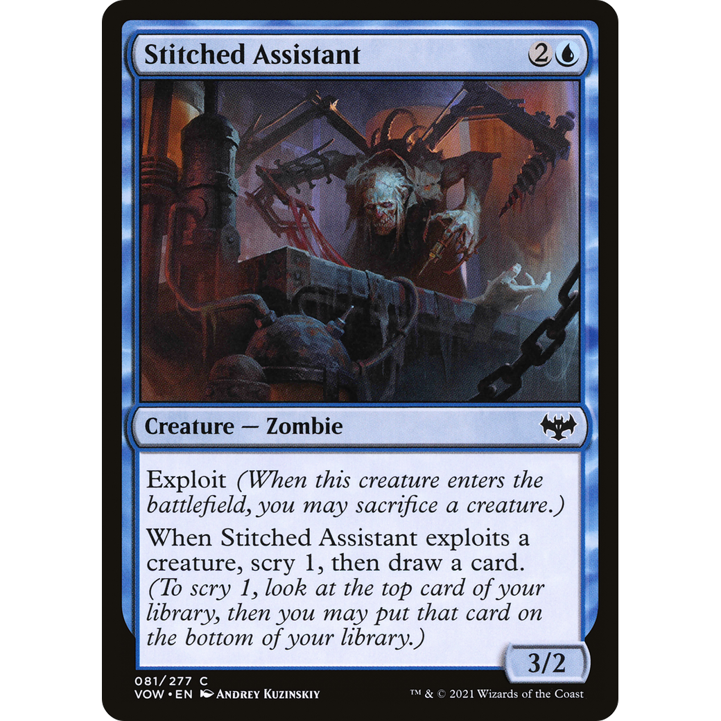 Stitched Assistant (VOW-081) - Innistrad: Crimson Vow Foil