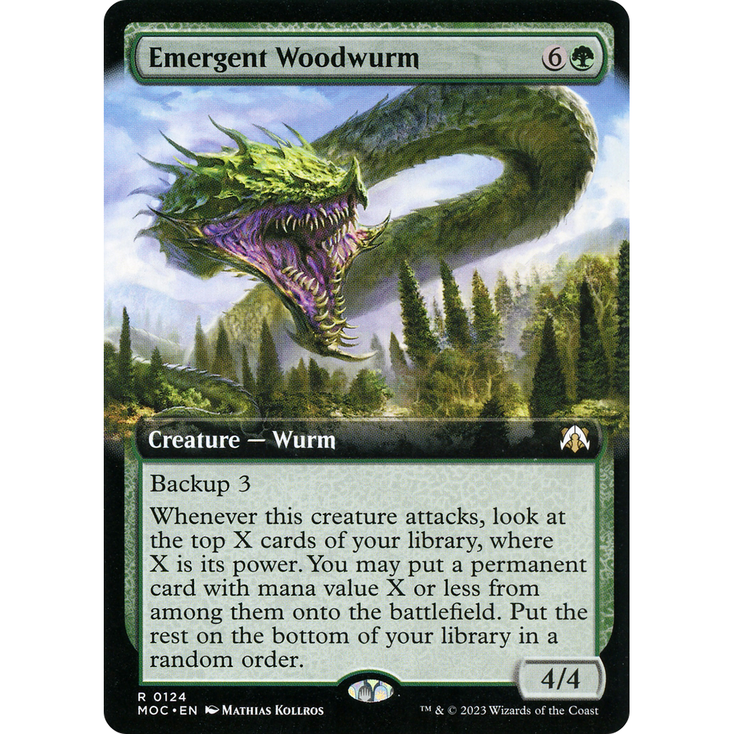 Emergent Woodwurm (Extended Art) (MOC-124) - March of the Machine Commander: (Extended Art) Foil
