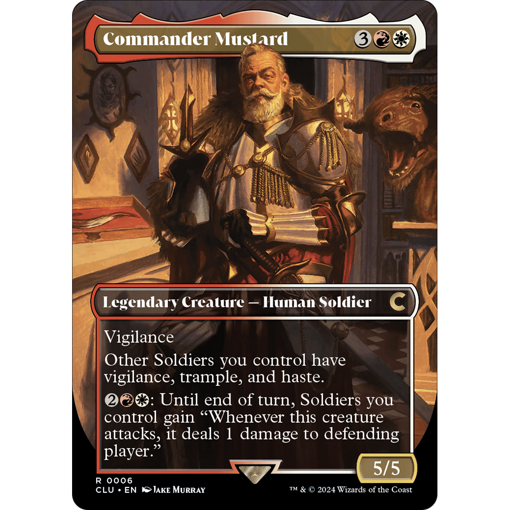 Commander Mustard (Borderless) (CLU-006) - Ravnica: Clue Edition (Borderless)