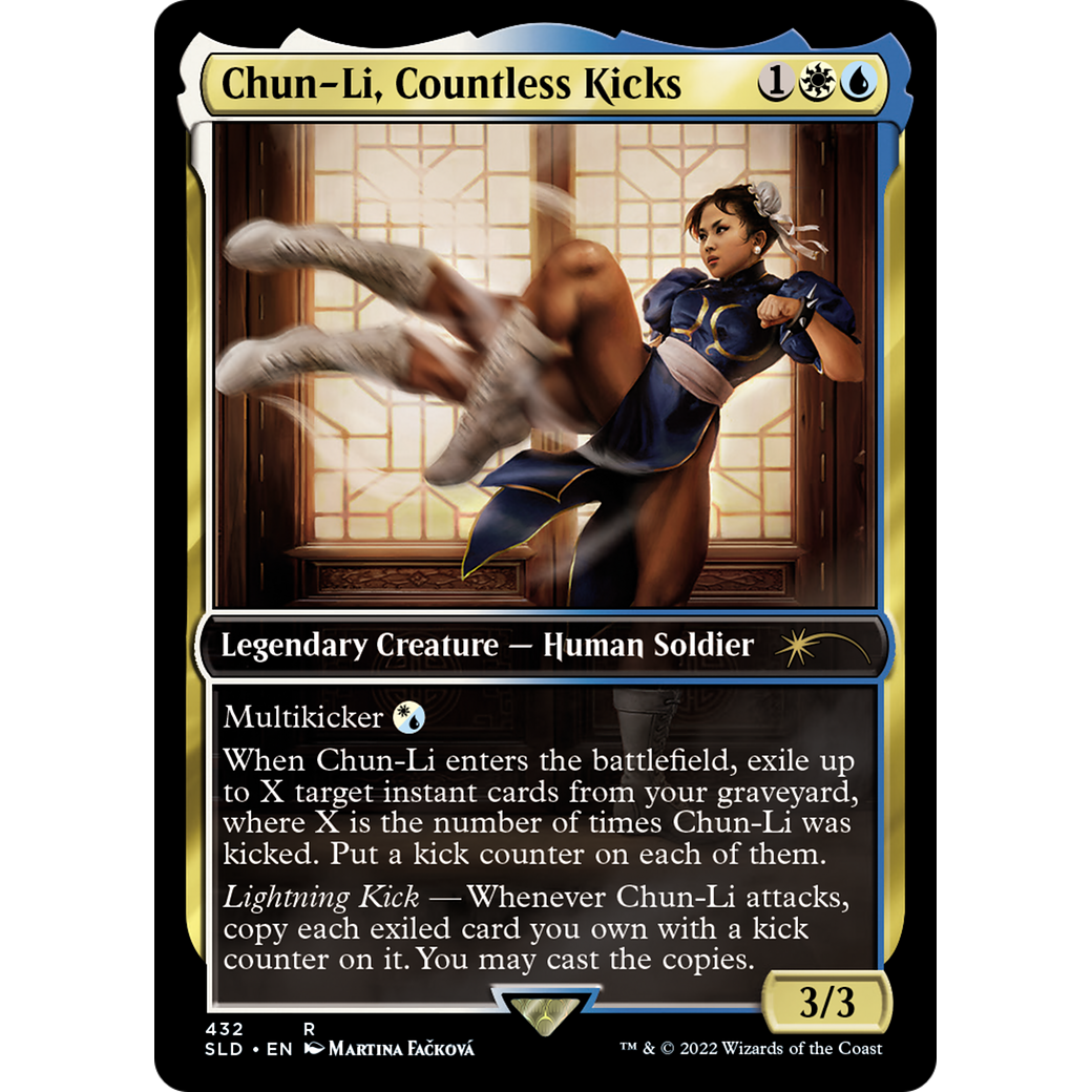 Chun-Li, Countless Kicks (SLD-432) - Secret Lair Drop / Chun-Li, Countless Kicks Foil