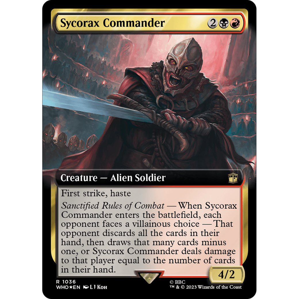 Sycorax Commander (Extended Art) (Surge Foil) (WHO-1036) - Doctor Who: (Extended Art) Foil