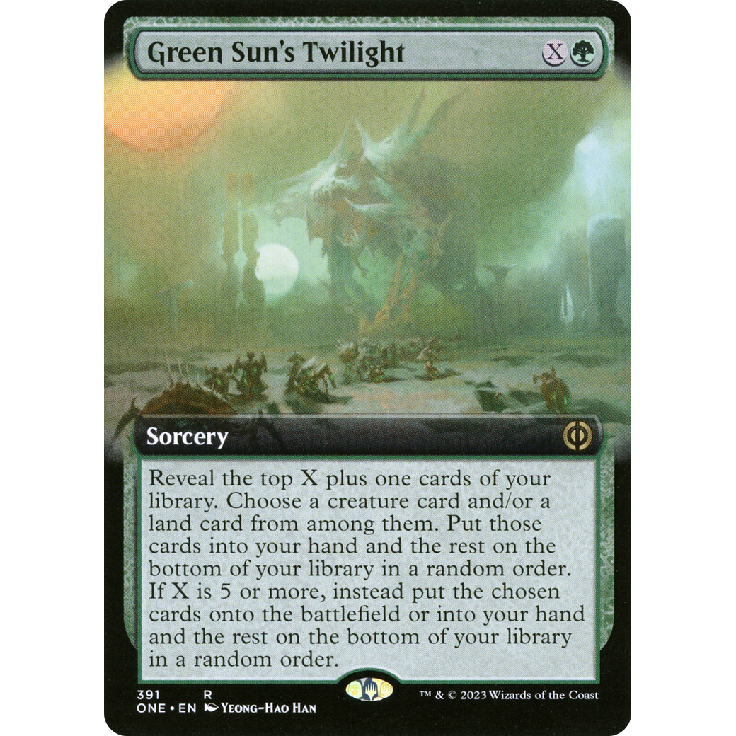 Green Sun's Twilight (ONE-391) - Phyrexia: All Will Be One: (Extended Art) Foil