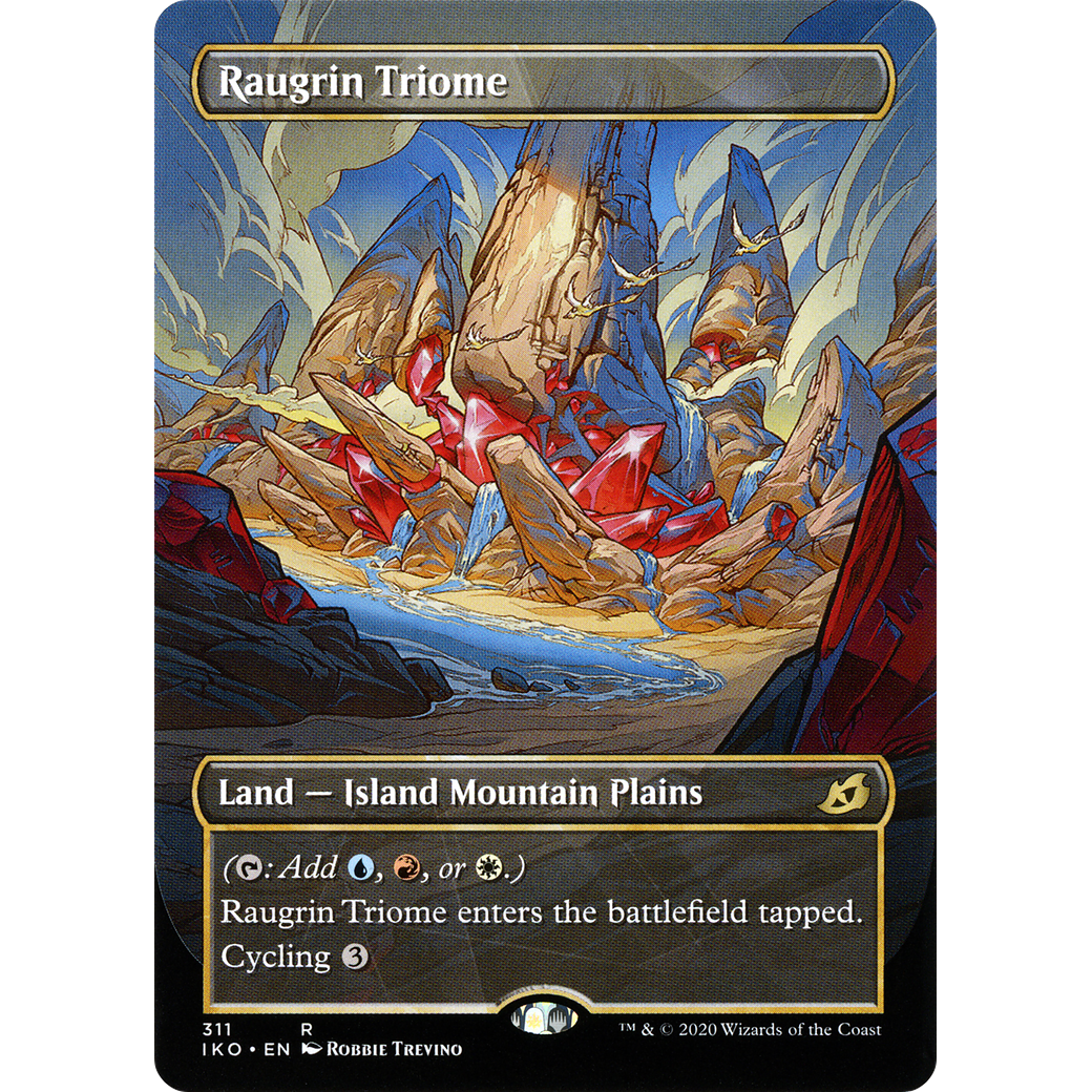 Raugrin Triome (Showcase) (IKO-311) - Ikoria: Lair of Behemoths: (Showcase) (Borderless) Foil