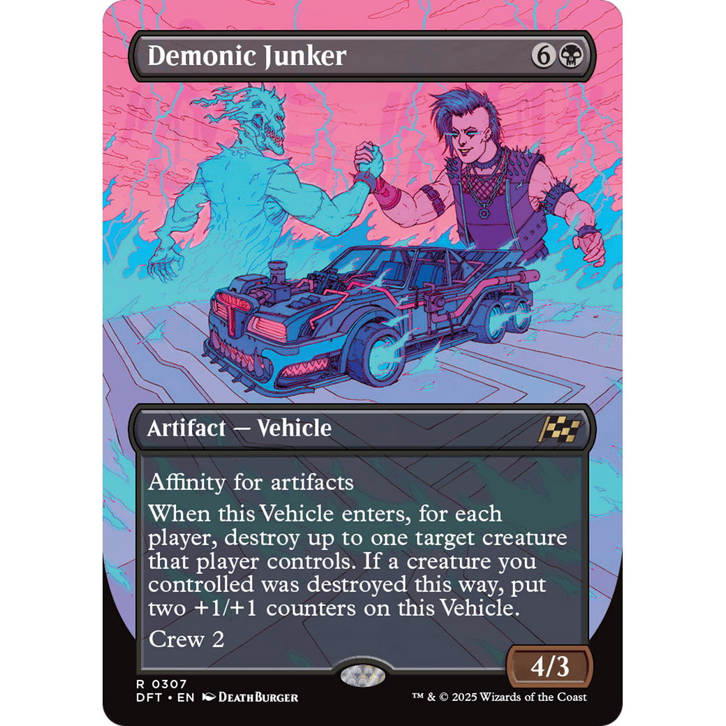 Demonic Junker (DFT-307) - Aetherdrift (Borderless) Foil