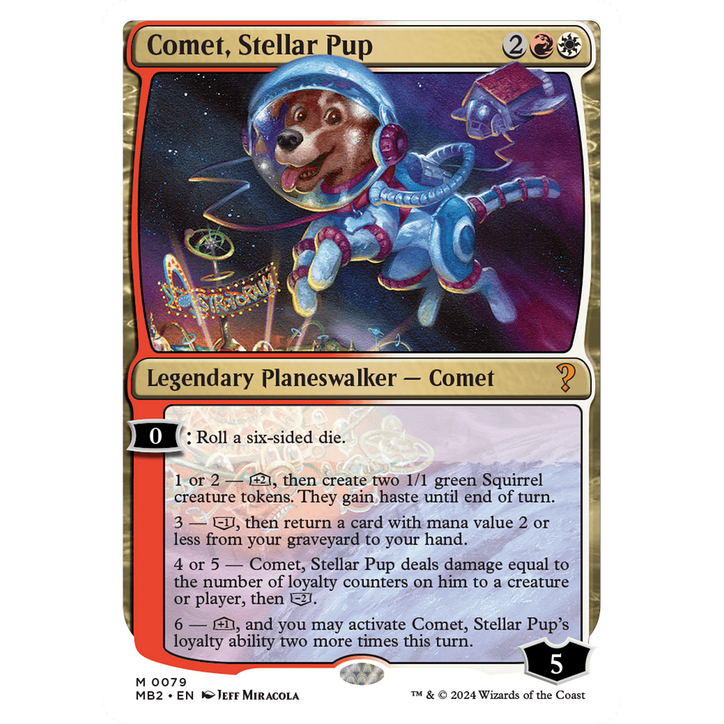 Comet, Stellar Pup (White Border) (MB2-079) - Mystery Booster 2