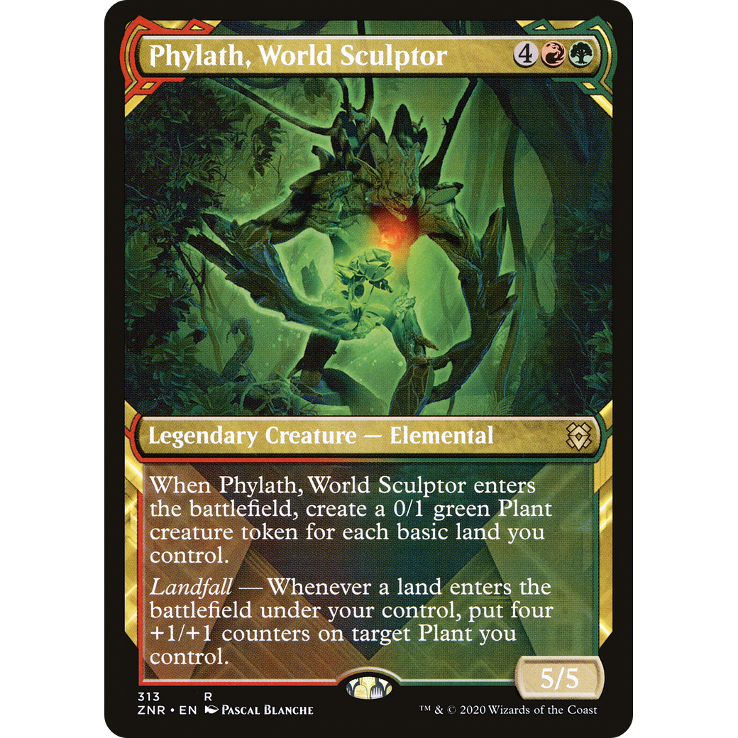 Phylath, World Sculptor (Showcase) (ZNR-313) - Zendikar Rising: (Showcase) Foil